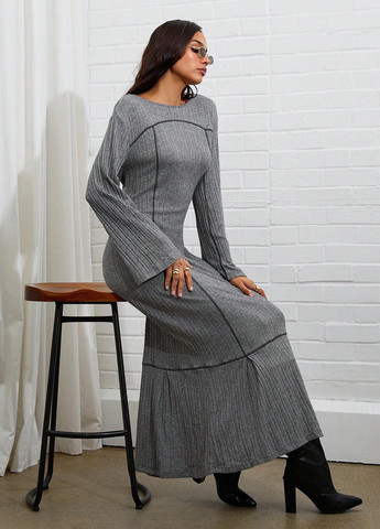 Сіра кежуал сукня годе SHEIN однотонна