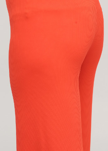 Оранжевые кэжуал демисезонные клеш брюки Bebe Plus