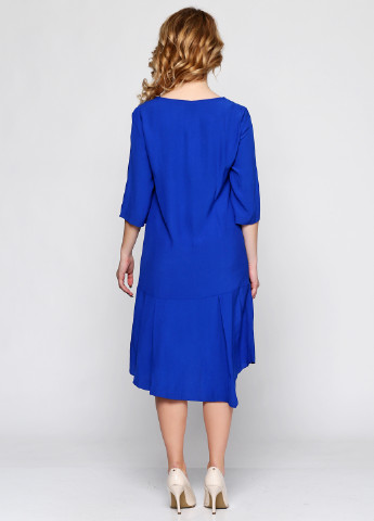Синее кэжуал платье Mango однотонное
