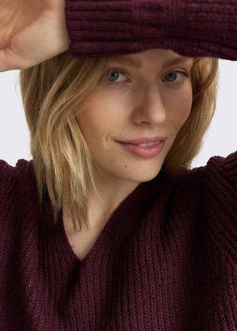 Темно-бордовий демісезонний пуловер пуловер Tom Tailor