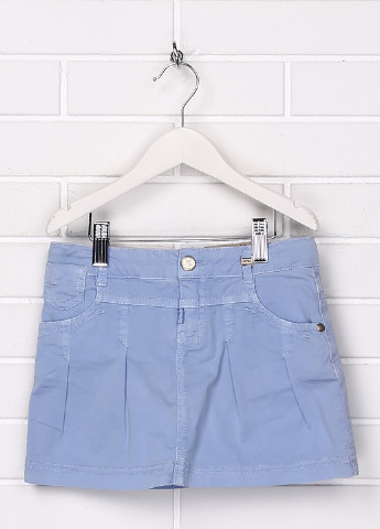 Светло-синяя джинсовая однотонная юбка Mayoral мини