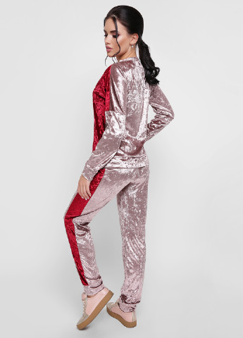 Костюм (світшот, брюки) Fashion Up брючний однотонний бордовий кежуал