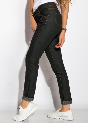Темно-серые демисезонные зауженные джинсы Monaka