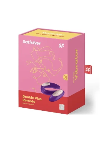 Вибратор для пар Double Plus Remote с пультом ДУ и двумя моторчиками Satisfyer (251954560)