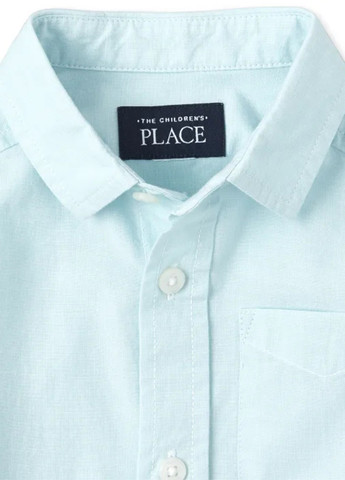 Голубой классическая рубашка однотонная The Children's Place