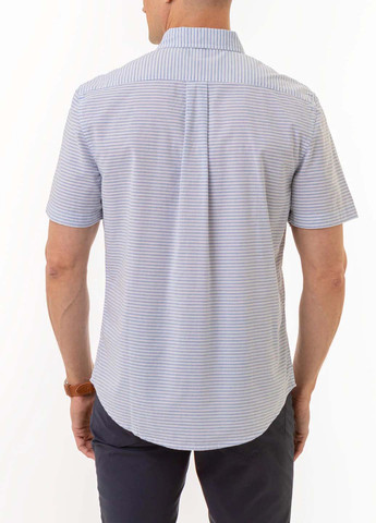 Синяя кэжуал рубашка в полоску U.S. Polo Assn.