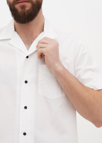 Белая кэжуал рубашка однотонная Banana Republic