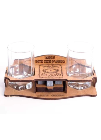 Камни для виски Whiskey stones 9шт Wood со стаканами (4418874) Francesco Marconi (215118373)