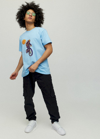 Блакитна футболка чоловіча YAPPI