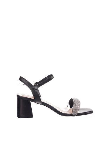Черные босоножки Blizzarini с ремешком со стразами