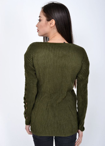 Оливковый (хаки) демисезонный пуловер пуловер Ager