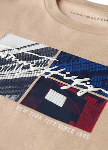 Бежева літня футболка Tommy Hilfiger