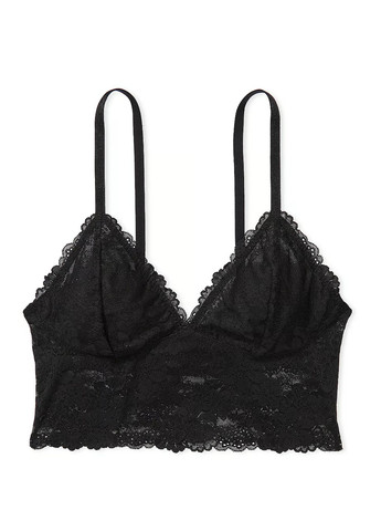 Черный демисезонный комплект (топ, трусики) Victoria's Secret