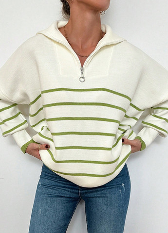 Молочный демисезонный свитер SHEIN