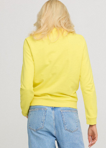 Жовтий свитшот женский с принтом basic /no flis/ YAPPI (254557601)