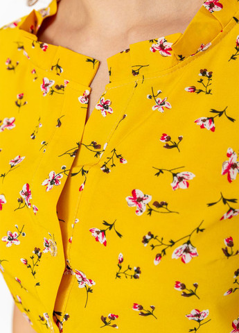 Горчичное кэжуал платье клеш Ager с цветочным принтом
