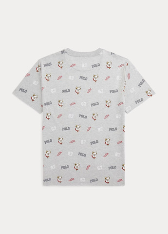 Светло-серая летняя футболка Ralph Lauren