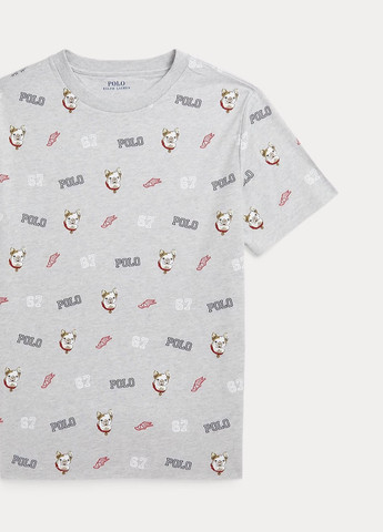 Светло-серая летняя футболка Ralph Lauren