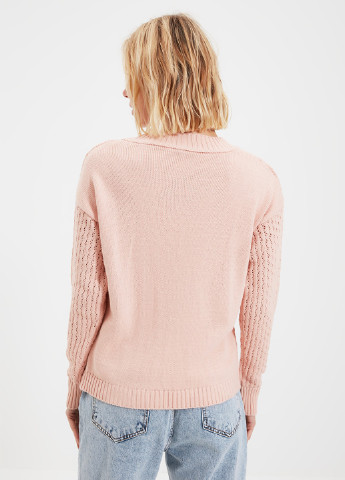 Пудровый демисезонный пуловер пуловер Trendyol