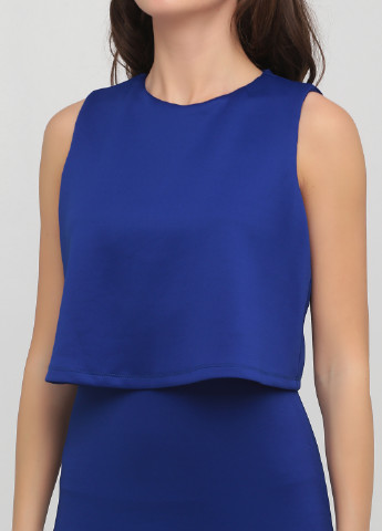 Синее кэжуал платье Asos однотонное