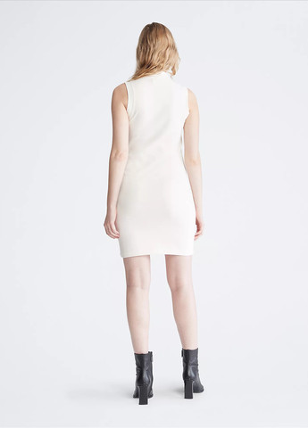 Белое кэжуал платье платье-майка Calvin Klein однотонное