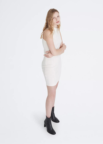 Белое кэжуал платье платье-майка Calvin Klein однотонное