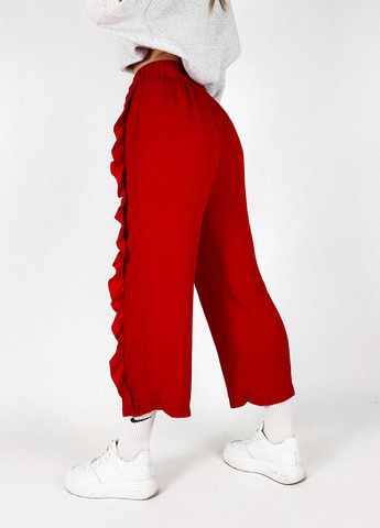 Красные кэжуал демисезонные кюлоты брюки H&M