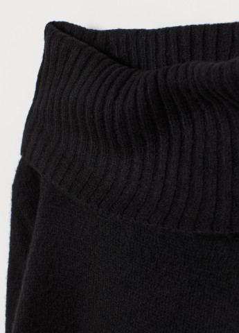Черное кэжуал платье платье-свитер H&M