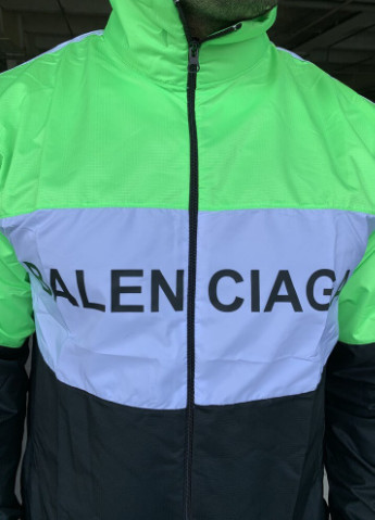 Зелена демісезонна вітрівка balenciaga репліка No Brand Logo Reflective