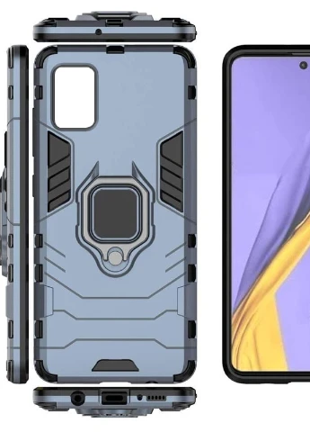 Ударопрочный чехол Transformer Ring for Magnet для Samsung Galaxy A41 Серый / Metal slate (is_00000036434_3) Epik (238479524)