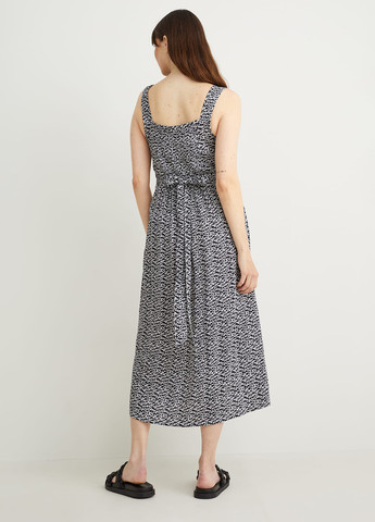 Черно-белое кэжуал платье для беременных C&A с рисунком