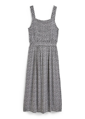 Черно-белое кэжуал платье для беременных C&A с рисунком