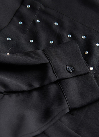 Черная классическая, кэжуал рубашка однотонная Reserved