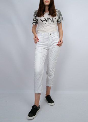 Белые кэжуал летние зауженные, укороченные брюки Ralph Lauren
