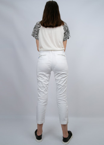 Белые кэжуал летние зауженные, укороченные брюки Ralph Lauren