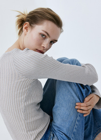 Сріблястий демісезонний пуловер пуловер H&M