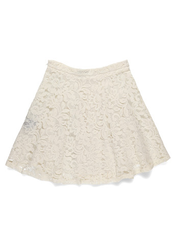 Молочная кэжуал однотонная юбка Set клешированная