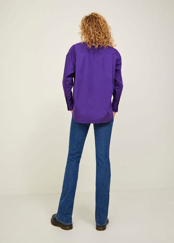 Фиолетовая кэжуал рубашка однотонная JJXX