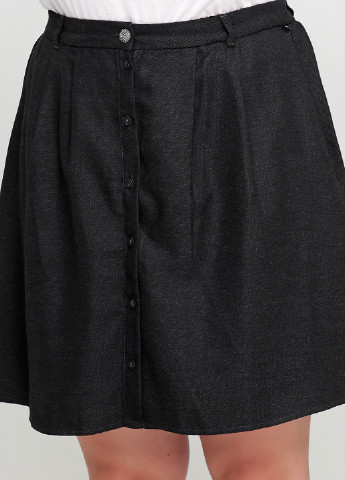 Темно-серая кэжуал однотонная юбка Tom Tailor колокол