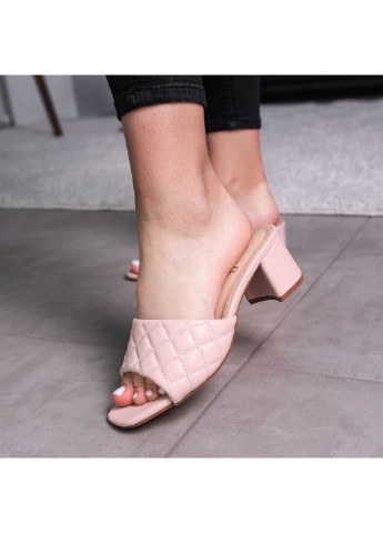 Розовые мюли женские kaaisa 2831 39 р Fashion на среднем каблуке