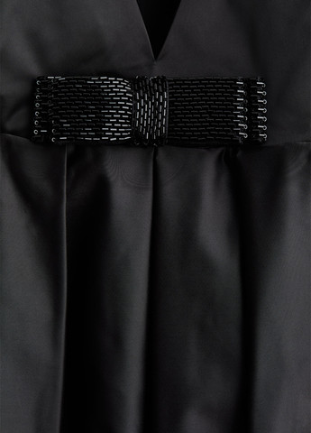 Чорна святковий сукня з спідницею-сонце H&M однотонна