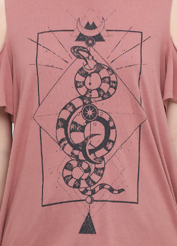 Темно-розовая летняя футболка H&M