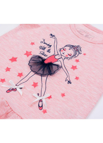 Коралова футболка з балеринки (10735-92g-peach) Breeze (205765625)