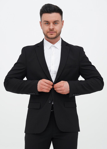 Чорний демісезонний костюм (піджак, штани) брючний Trend Collection