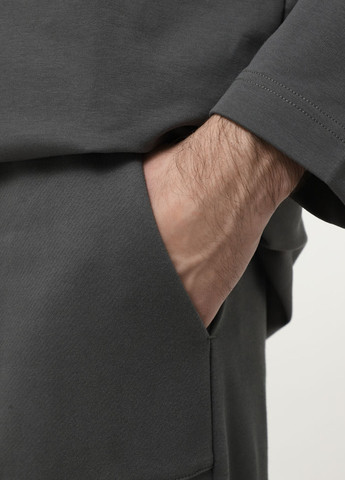 Темно-серые кэжуал, спортивные демисезонные прямые брюки Promin