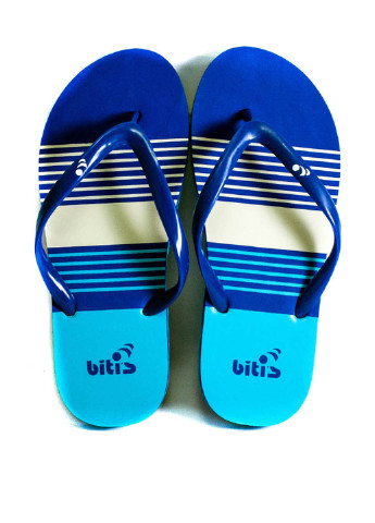 Шльопанці Bitis геометричний синій пляжний