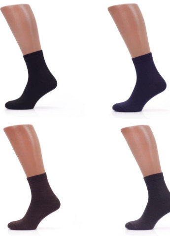 Набір чоловічих шкарпеток 24 пари, Асорті (4 кольори), класичні, 45-46 Rovix класична довжина (253189062)