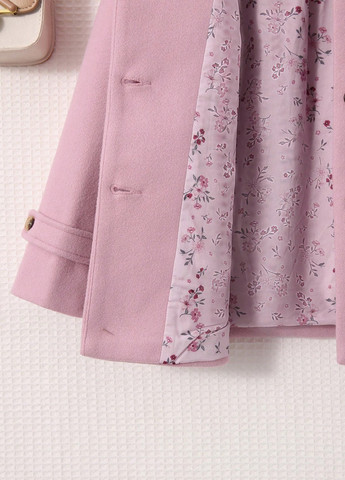 Светло-розовое демисезонное Пальто SHEIN