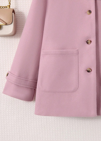 Светло-розовое демисезонное Пальто SHEIN