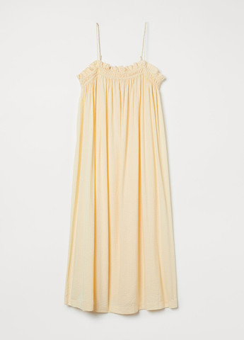 Персиковое кэжуал платье а-силуэт H&M однотонное